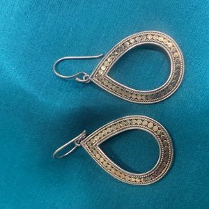 Anna Beck Sterling Silver and Gold drop earrings